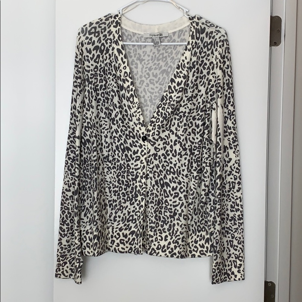 Animal print cardigan